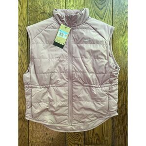 NEW Nike Women's Therma-FIT Swift Running Vest Jacket Plum Dust Pink Medium